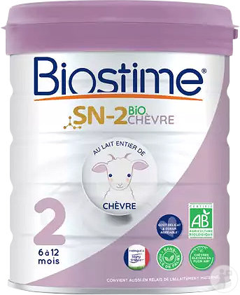 Biostime SN-2 Bio Chèvre 2ème Âge 6-12 Mois Pot 800g