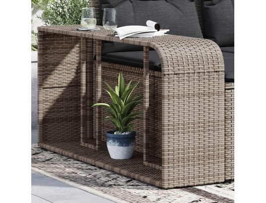 VIDAXL - Patère étagères de rangement 2 pcs gris résine tressée