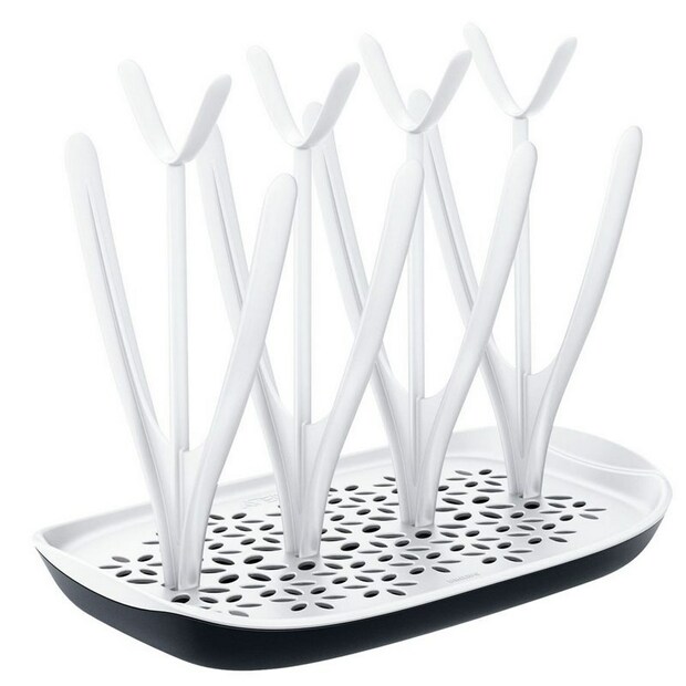 Egouttoir 8 biberons+accessoires noir et blanc - AVENT