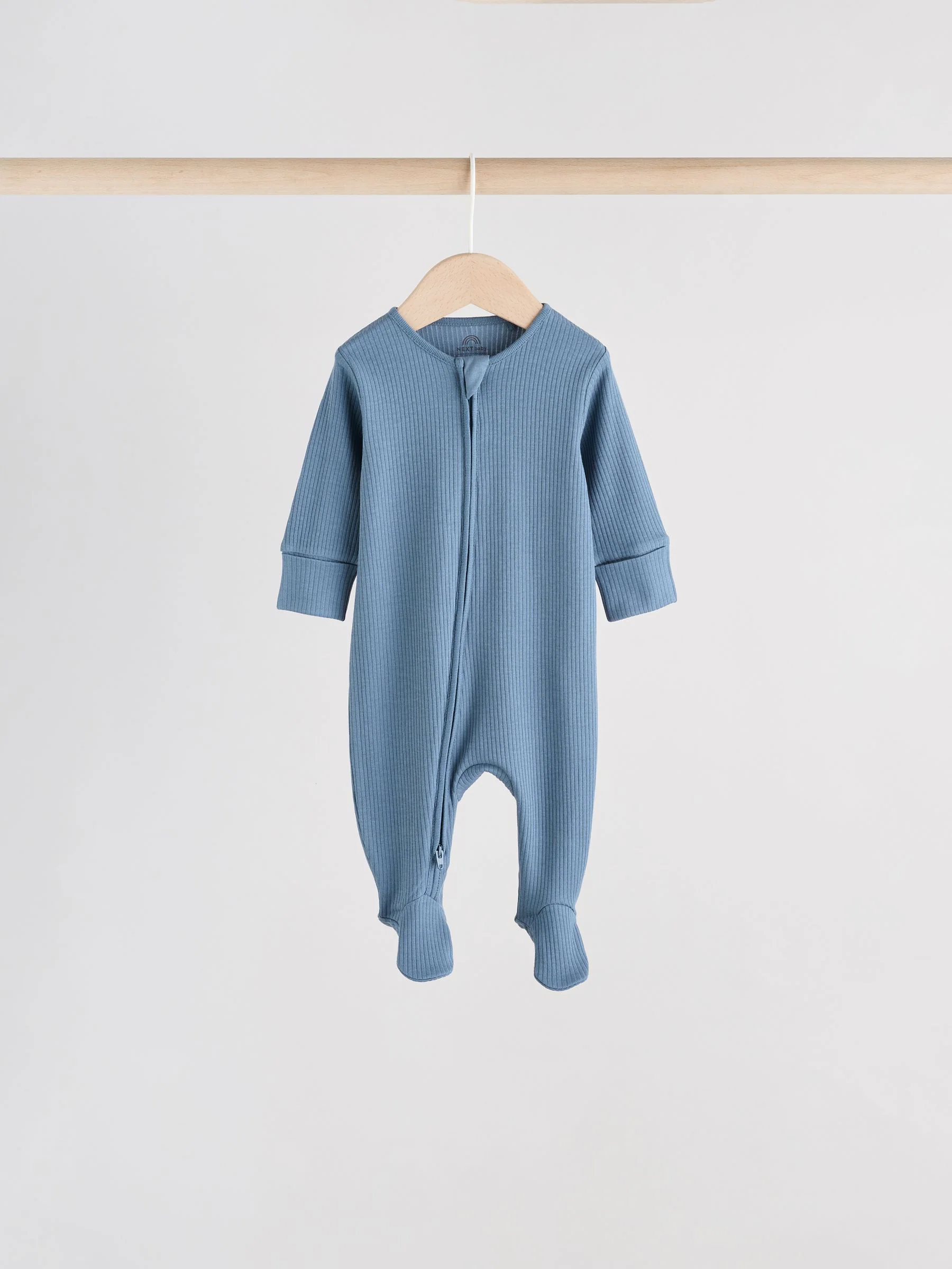 Blauw - Babypyjama's met tweewegrits (0-2jr)