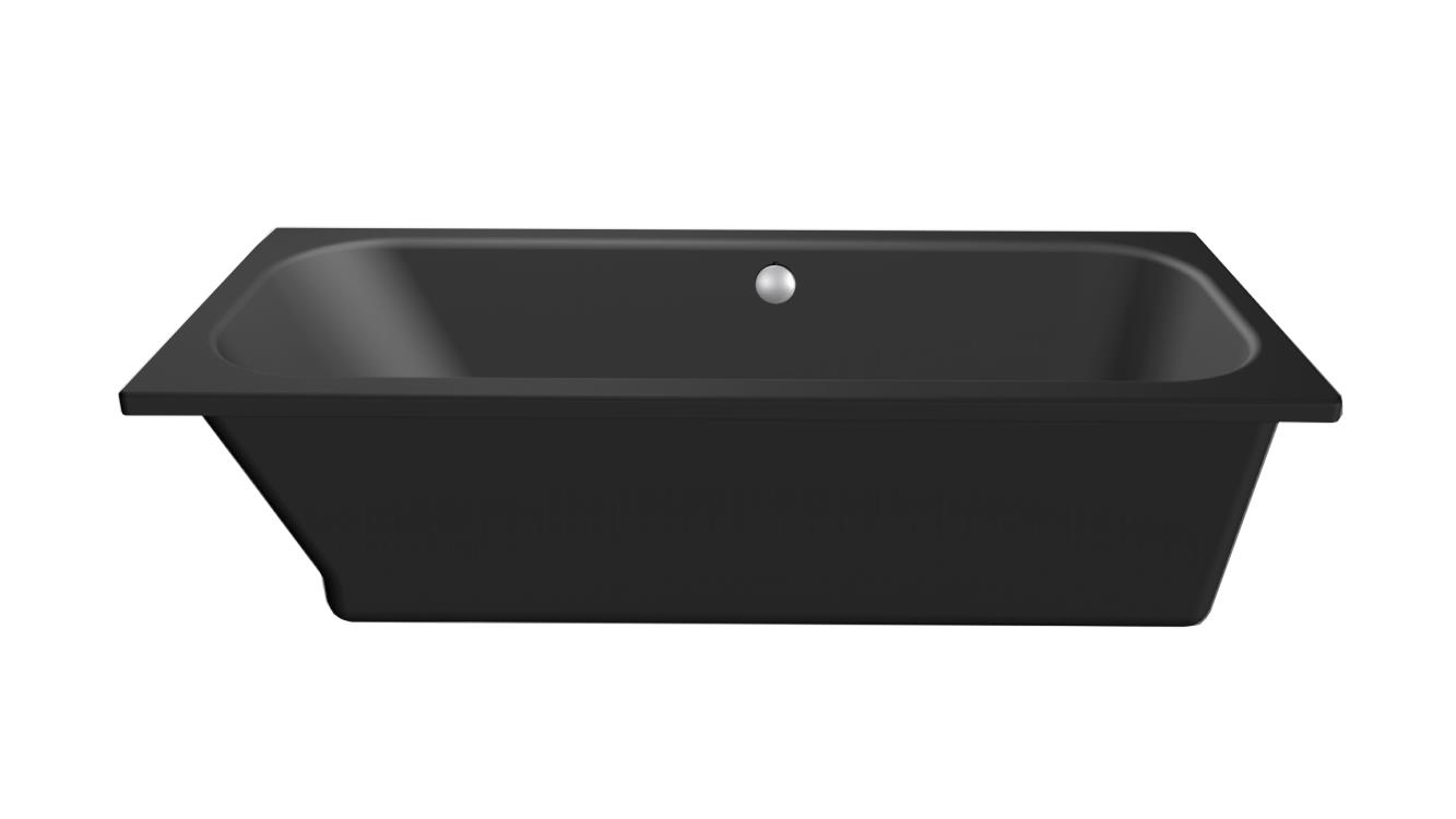 Xenz Aruba ligbad acryl 170x75x45cm links zwart mat