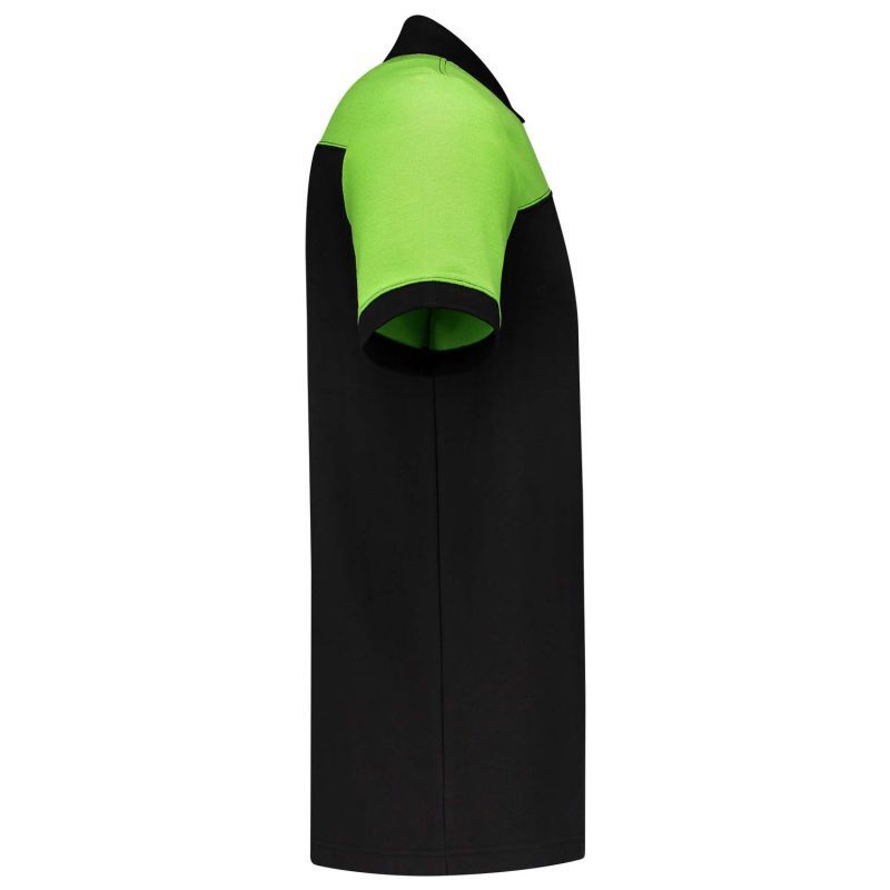 Tricorp Bicolor Naden  - Poloshirt - Zwart Lichtgroen - 3XL