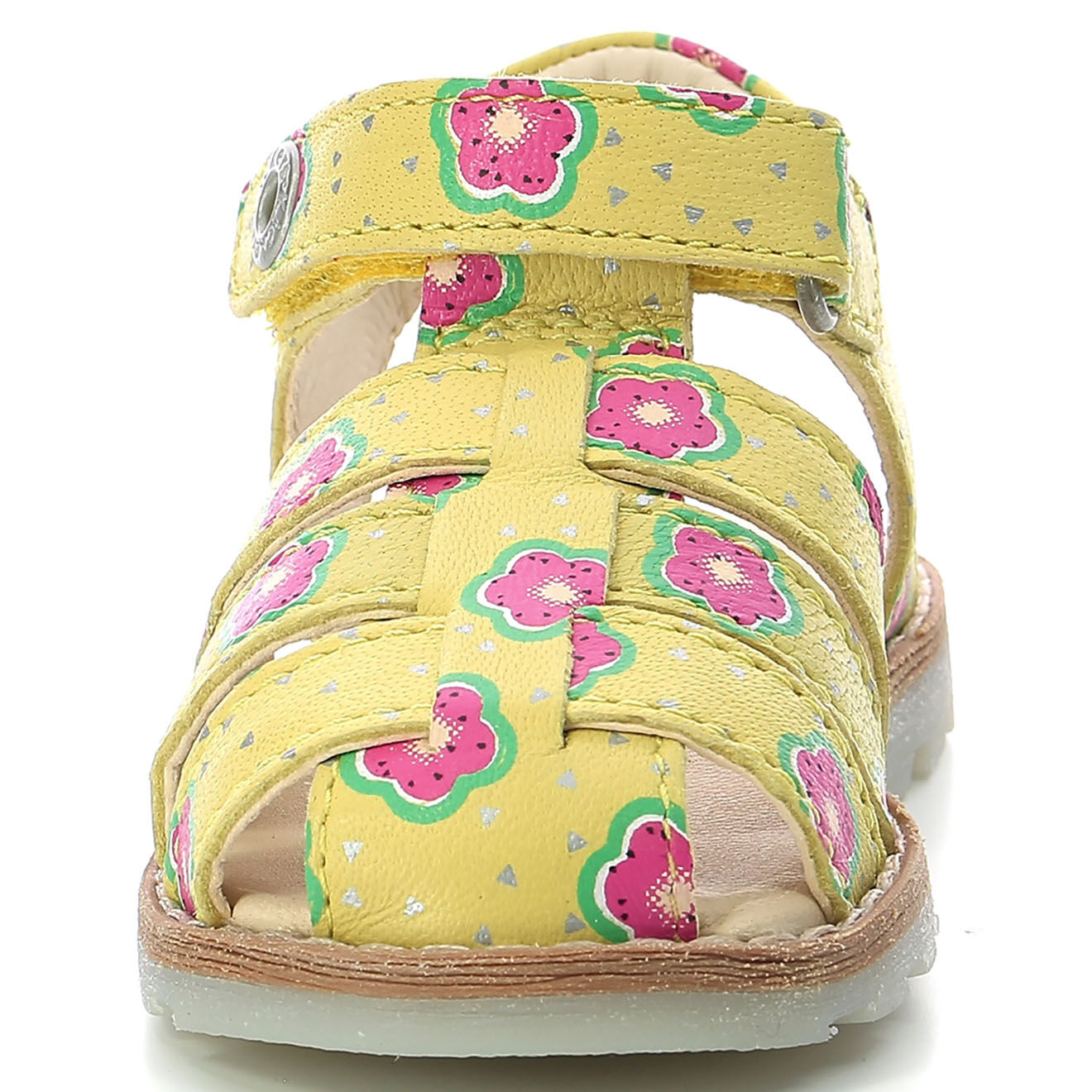 Kickers Sandales en Cuir Nonosti jaune/flower