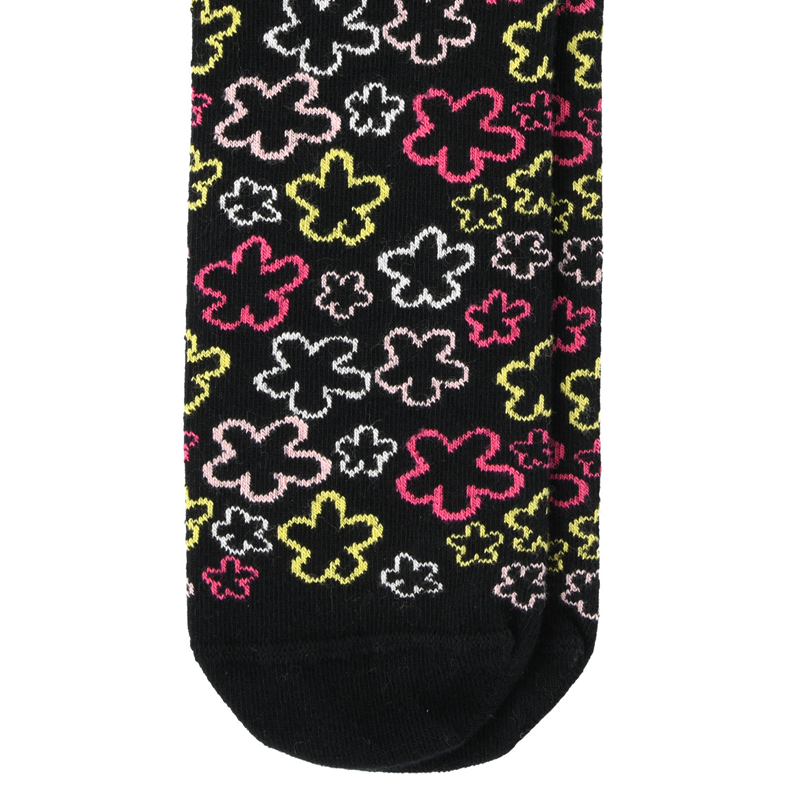Gina Benotti 1 Paar Damen Socken mit Blumen allover schwarz