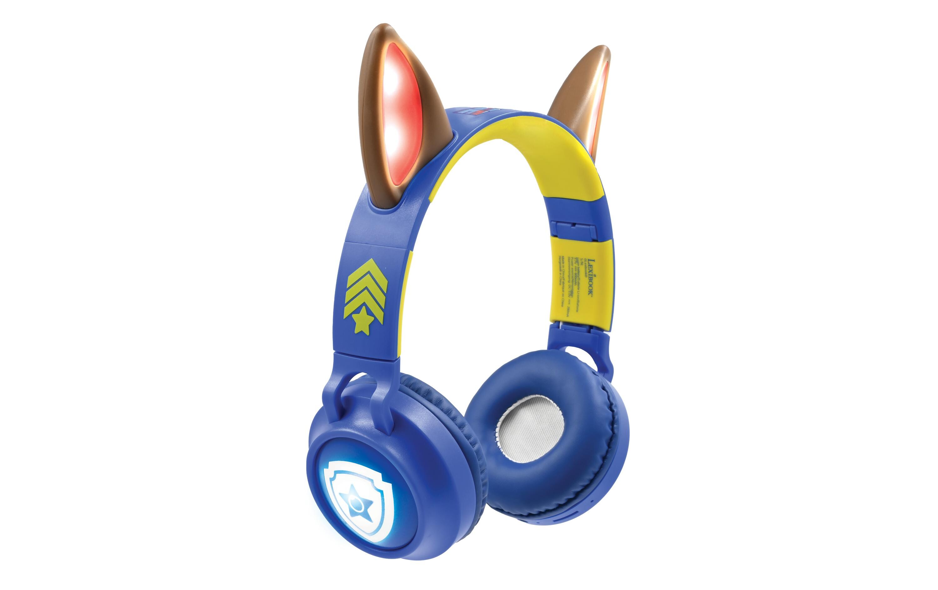 Kinderkopfhörer Paw Patrol 3D 2-in-1 Blau/Gelb/RotKabellose und kabelgebundene Kopfhörer mit Verfolgungsohren