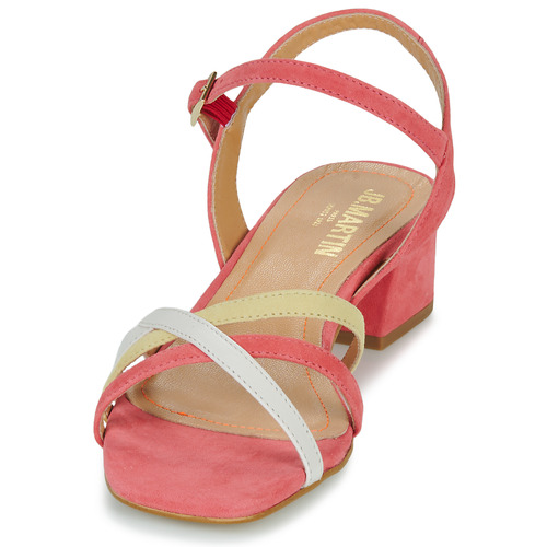 JB Martin - VICTORIA - VELOURS ROSE / JAUNE / CRAIE