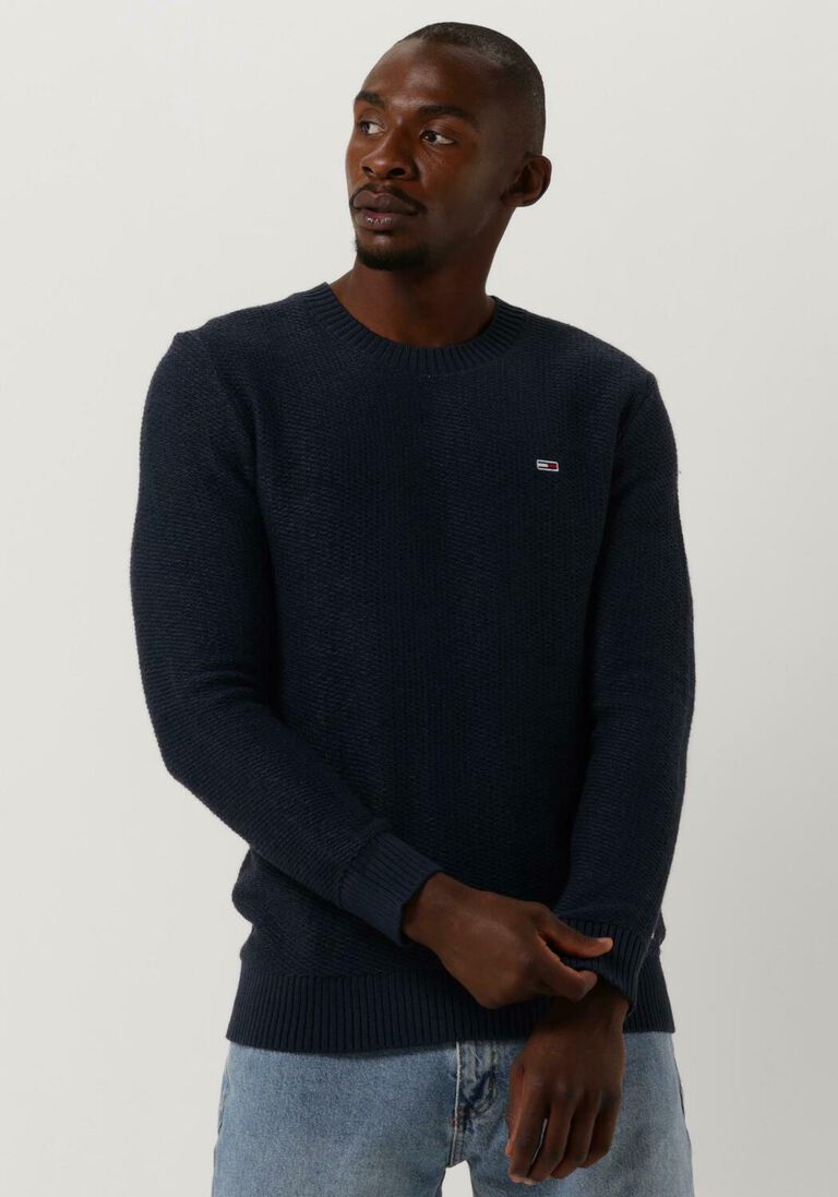 TOMMY JEANS grijze tommy jeans trui tjm regular structured sweater