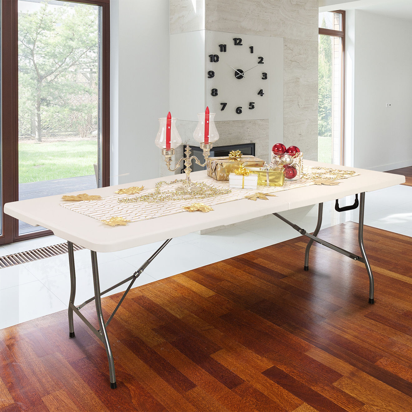 Pratik Garden Table pliante blanche - L.180 cm