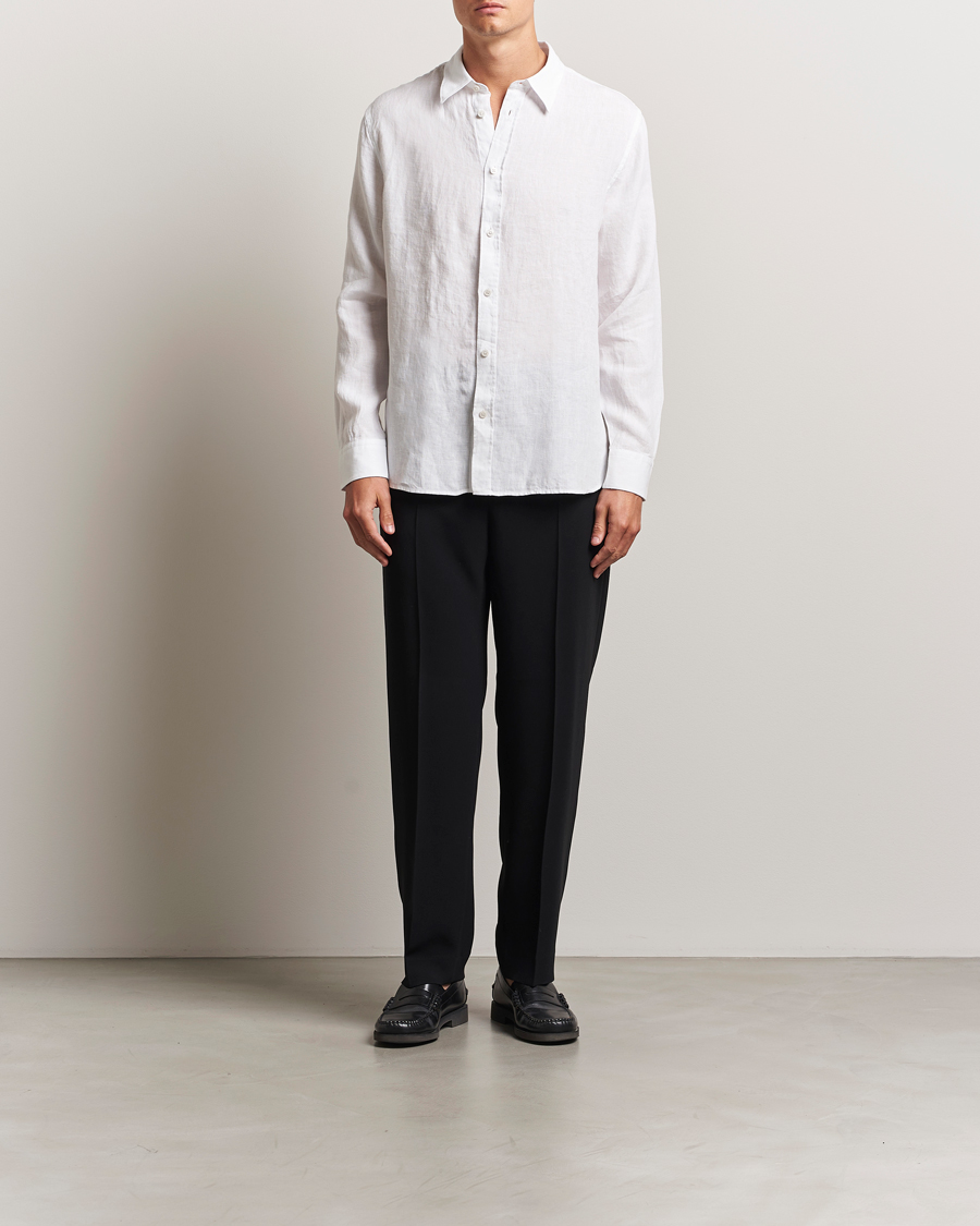 J.Lindeberg Linen Melange Shirt White