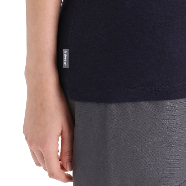 T-shirt randonnée ICEBREAKER W TECH LITE II SS TEE CADENCE PATHS MIDNIGHT NAVY