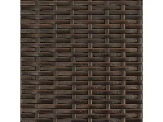 Chaise longue avec coussins marron résine tressée