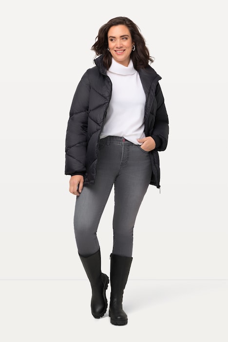 Jeans Sarah, Fransensaum, Zierband, Elastikbund, recycelt