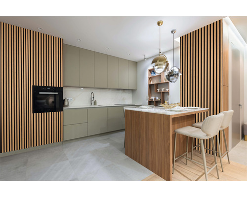 Akoestisch paneel Nordic Acoustics klassiek eiken 2400 x 605 x 22 mm