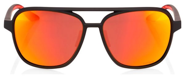 Lunettes Femme 100% Kasia Soft Tact Noir / Miroir Hiper Rouge