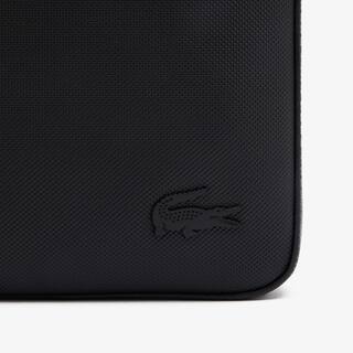 Sacoche plate Men's Classic effet petit piqué Sacoches & Pochettes - Noir - Lacoste - Homme