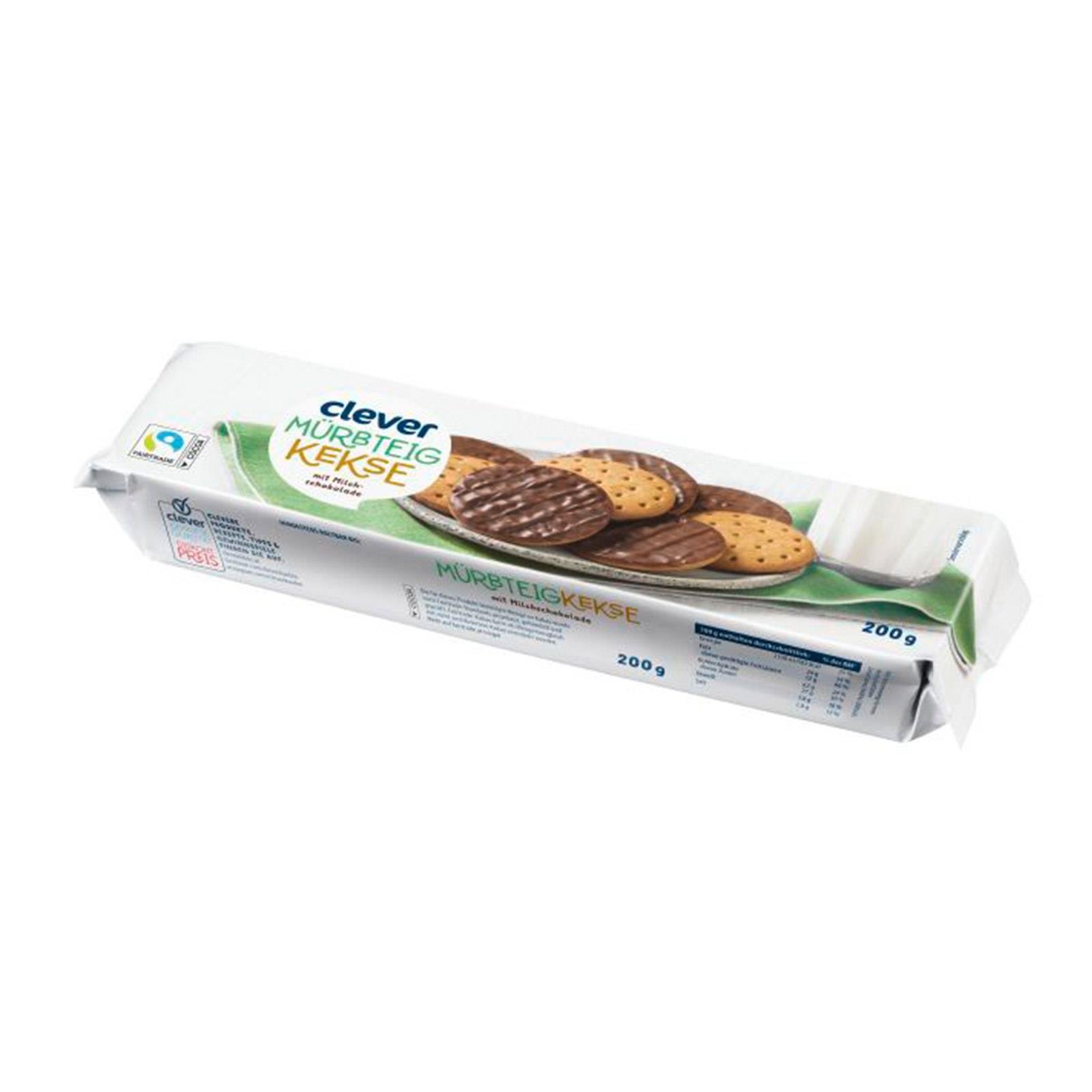 Clever Mürbteigkekse mit Milchschokolade