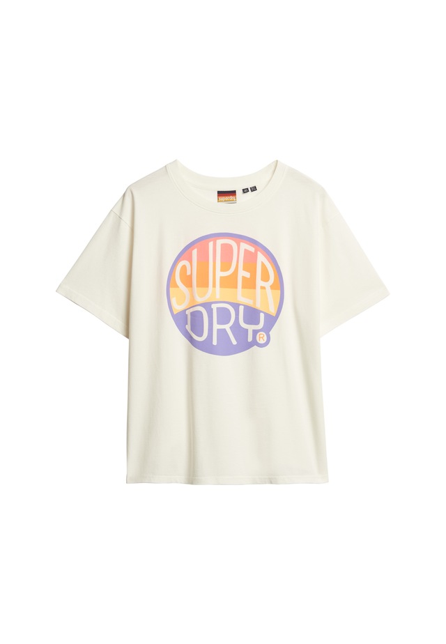 Superdry Rundhalsshirt »SU-NEON RAINBOW OVERSIZED TEE«