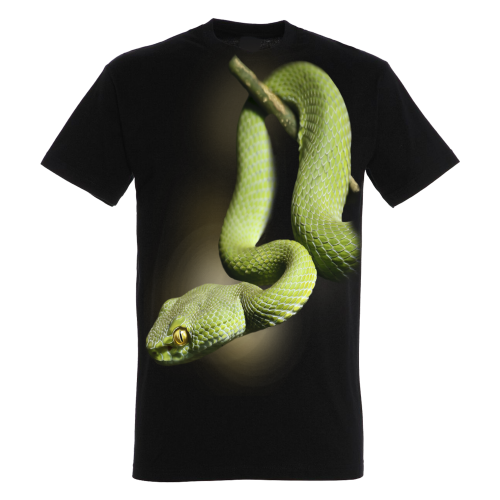 Camiseta verde Mamba com detalhes em preto.