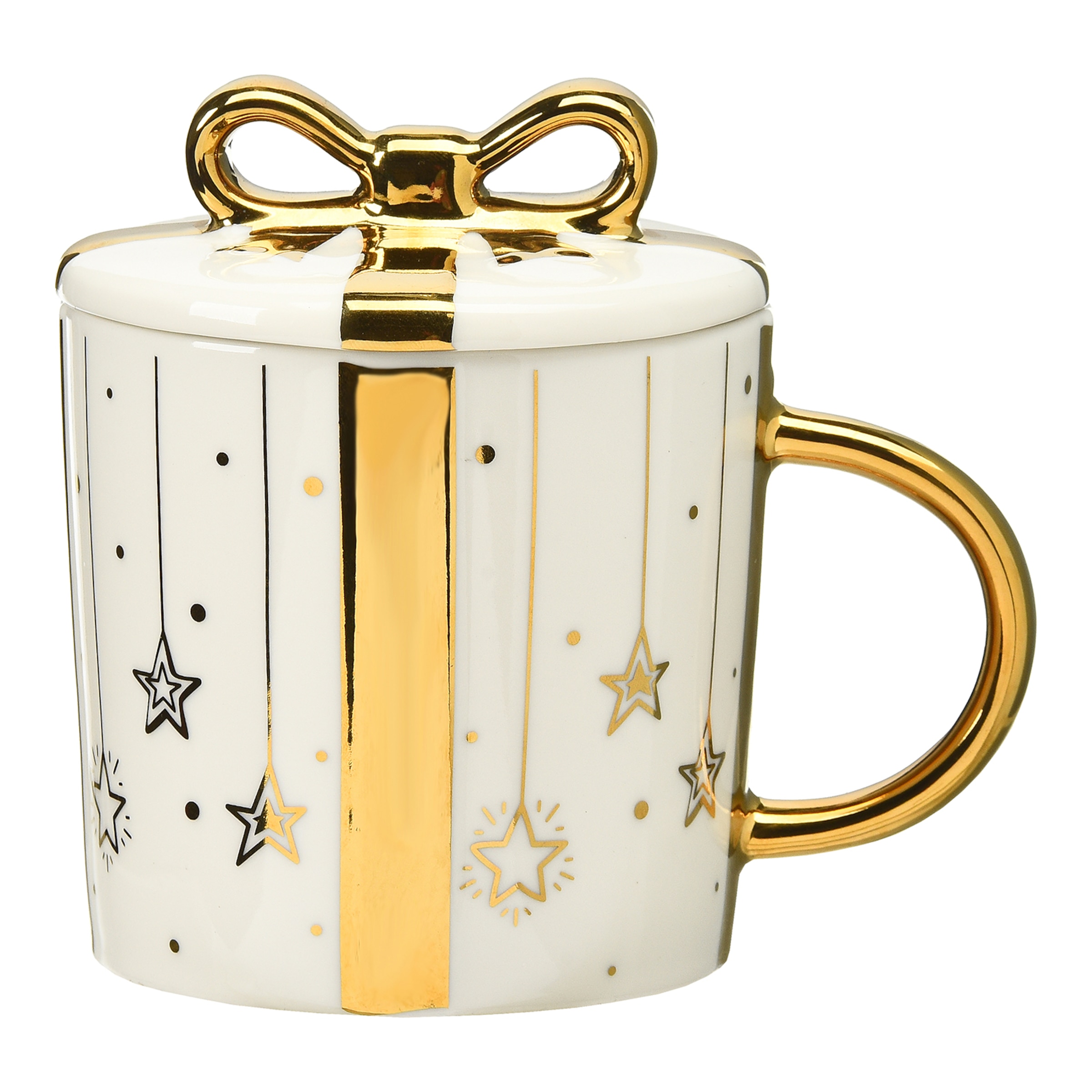 gold, B 13,5 x ⌀ 9,5 x H 12 cm
