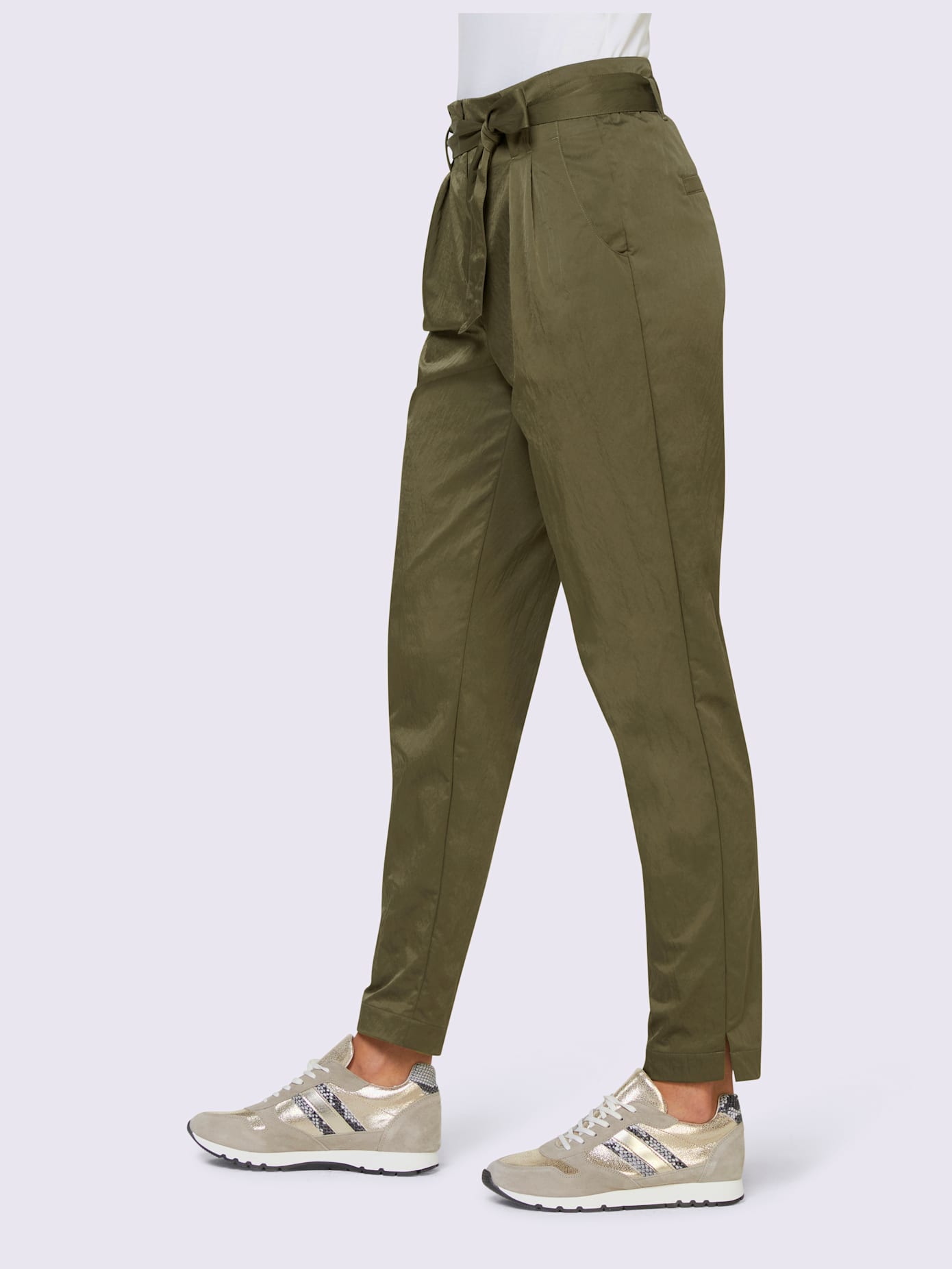 Pantalon style sac en papier tendance