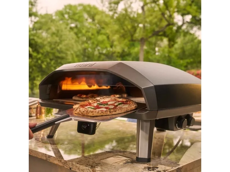 Ooni Koda 2 Max, 1 pizza(er), Sort, Sølv, 33 cm, 500 °C, 150 - 500 °C, Sten
