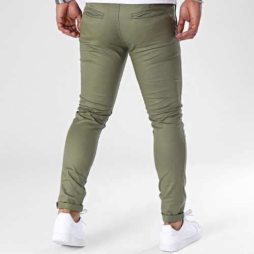 Pantalon Chino Vert Kaki