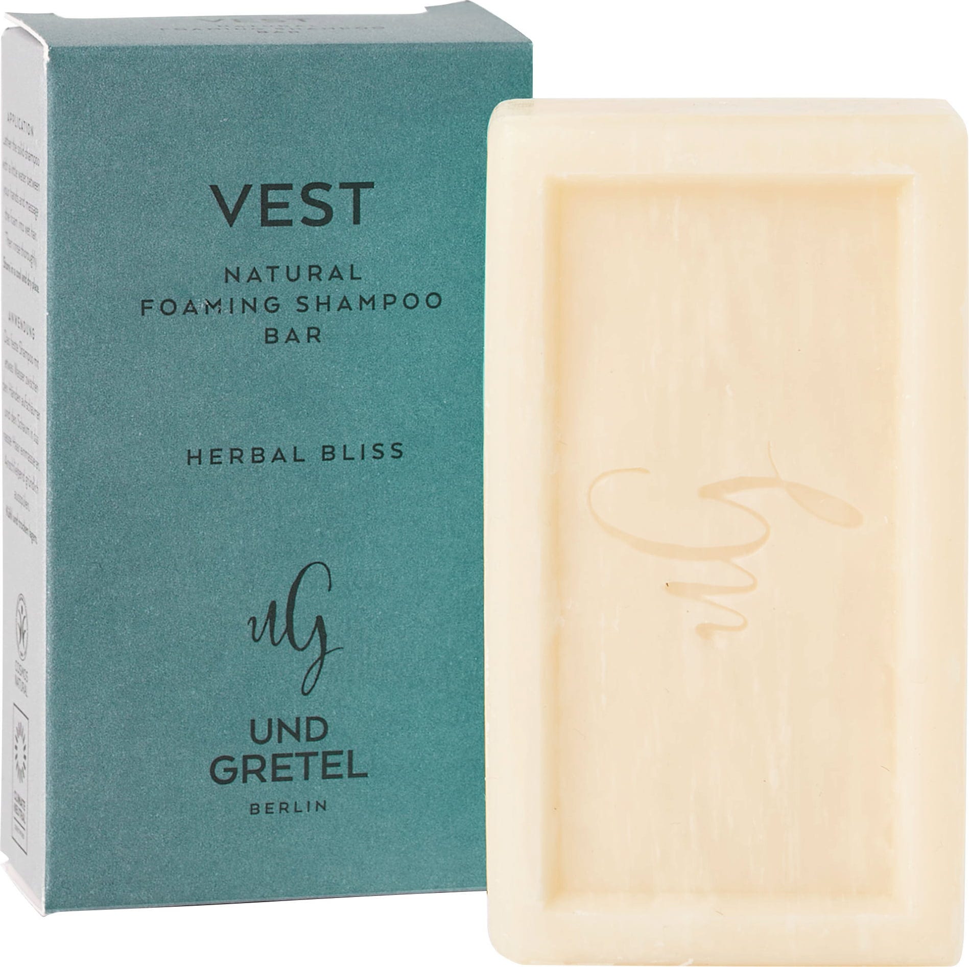 UND GRETEL  VEST Natural Foaming Shampoo Bar, 100 g