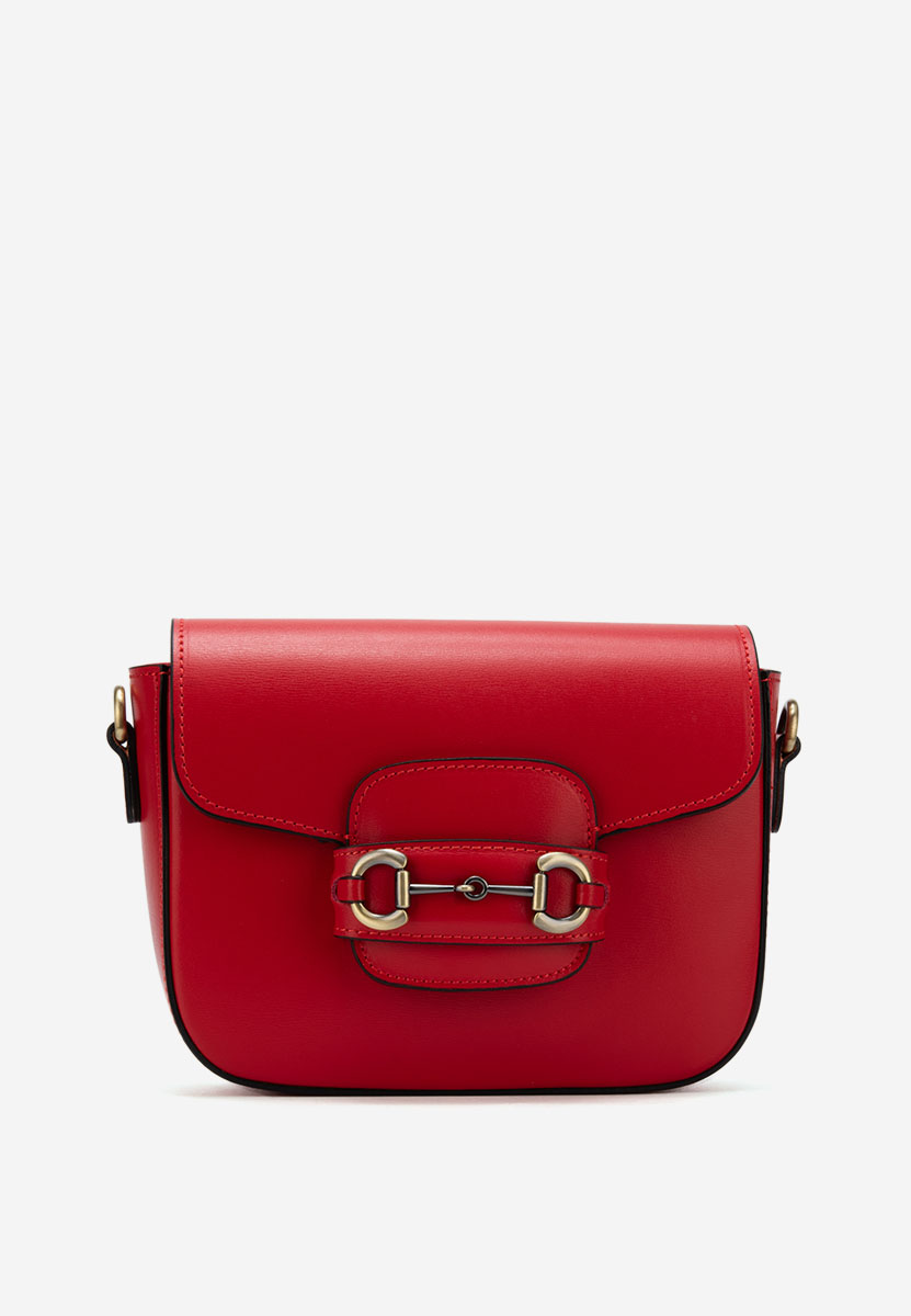 Sac en cuir naturel rouge Nissea