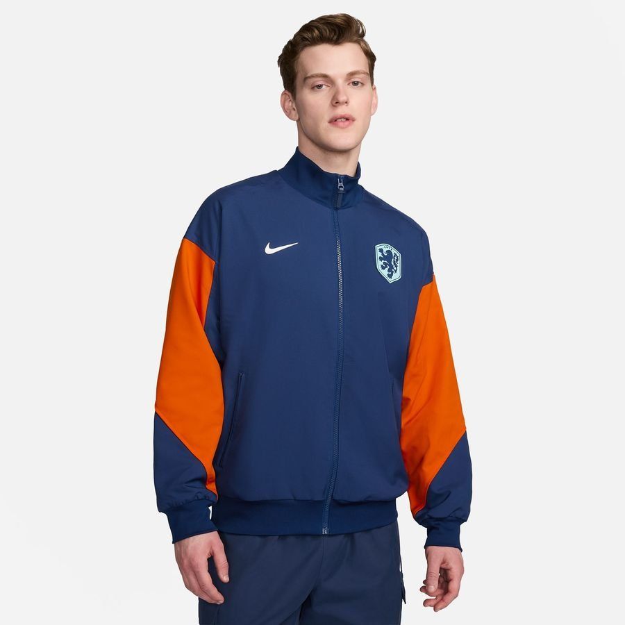 Pays-Bas Veste d'Entraînement Dri-FIT Strike Anthem - Bleu/Orange/Blanc
