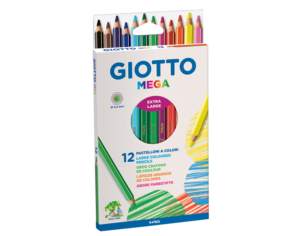 LÁPIS DE COR GIOTTO MEGA 12 UNIDADES