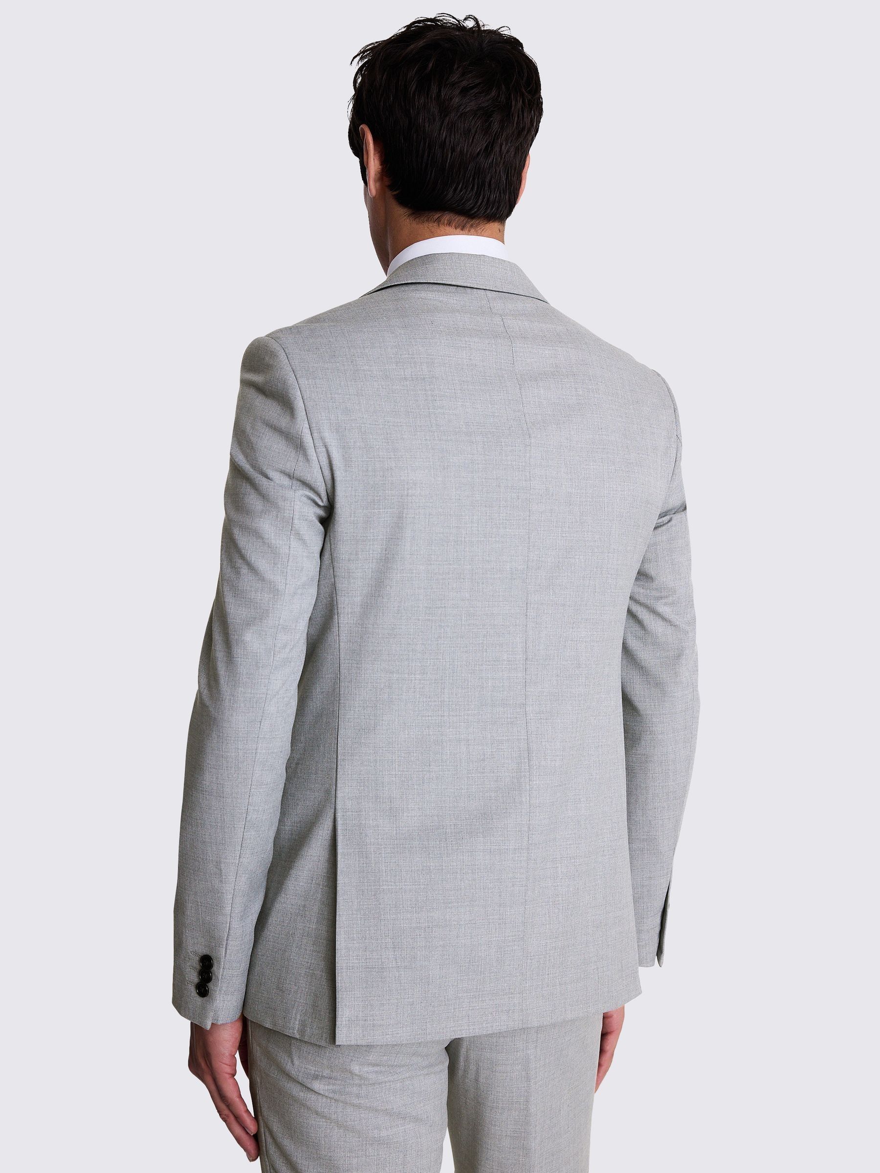 Grijs - MOSS Slim-fit stretchcolbert