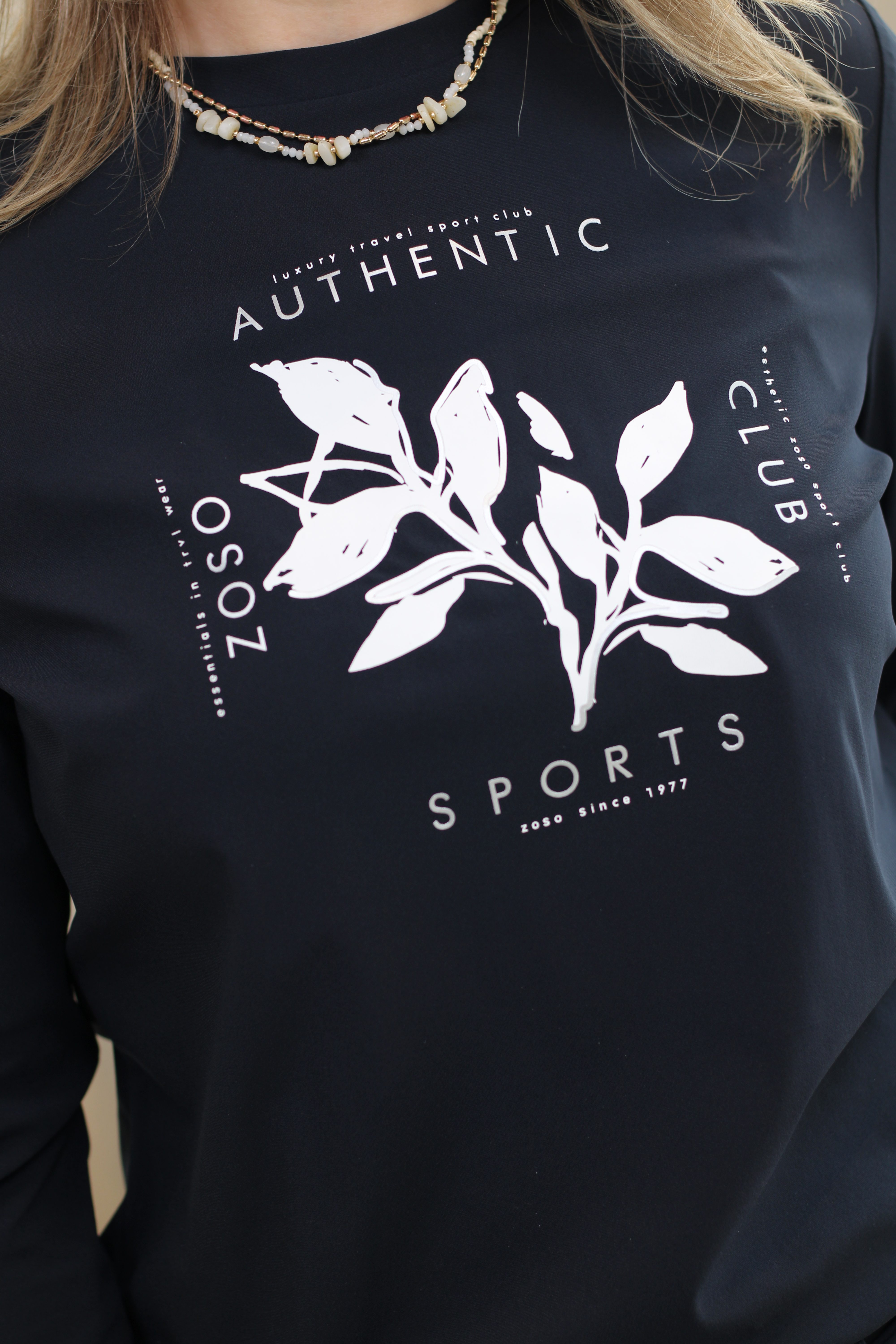 Zoso - Rosa Travel Longsleeve Top - Navy