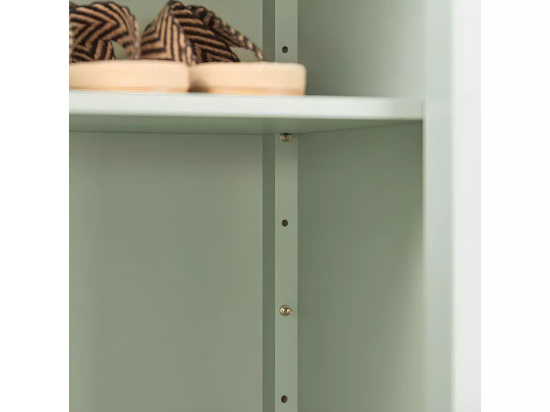 Meuble D'entrée, Meuble De Rangement, Armoire À Chaussures, Armoire Latérale, Buffet Vert, Fsb72-gr