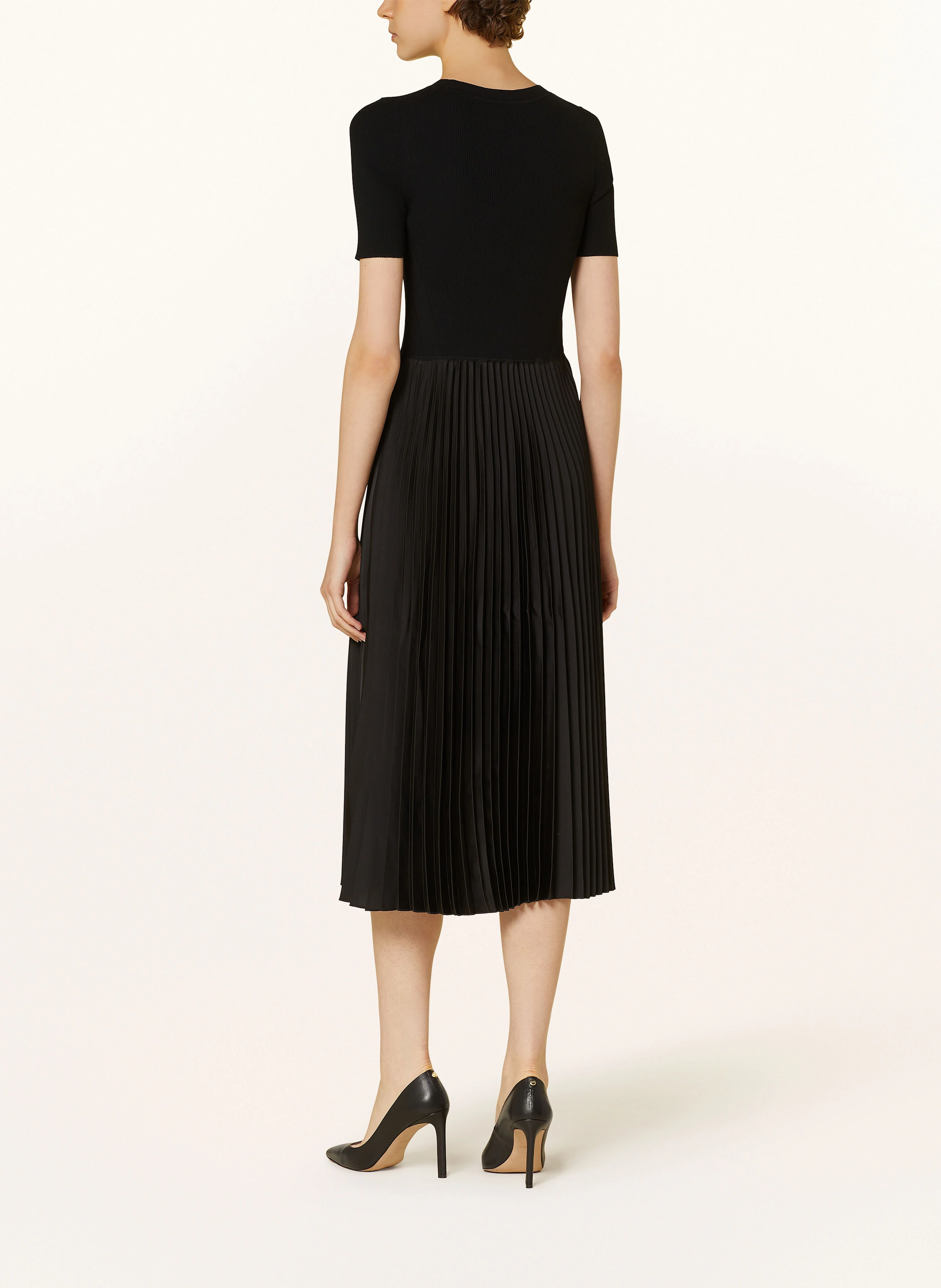 BOSS Kleid FADRIDI im Materialmix mit Plissees