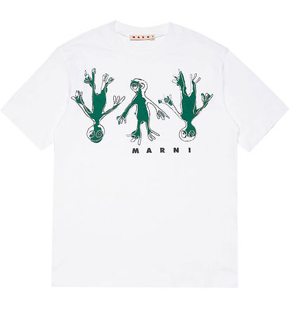 Marni T-shirt - Hvid/ Grøn