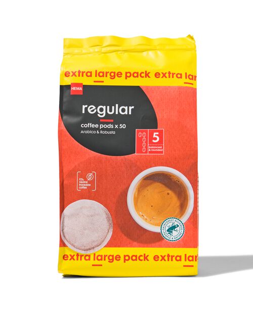 50 dosettes de café regular