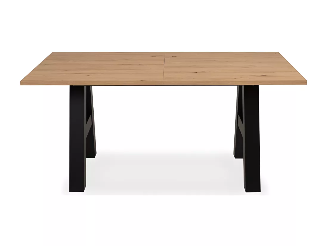 Table a manger GRANADA extensible - Style Industriel - 6/10 personnes - 2 rallonges 40 cm - L 157/197 x P 90 x H 75 cm