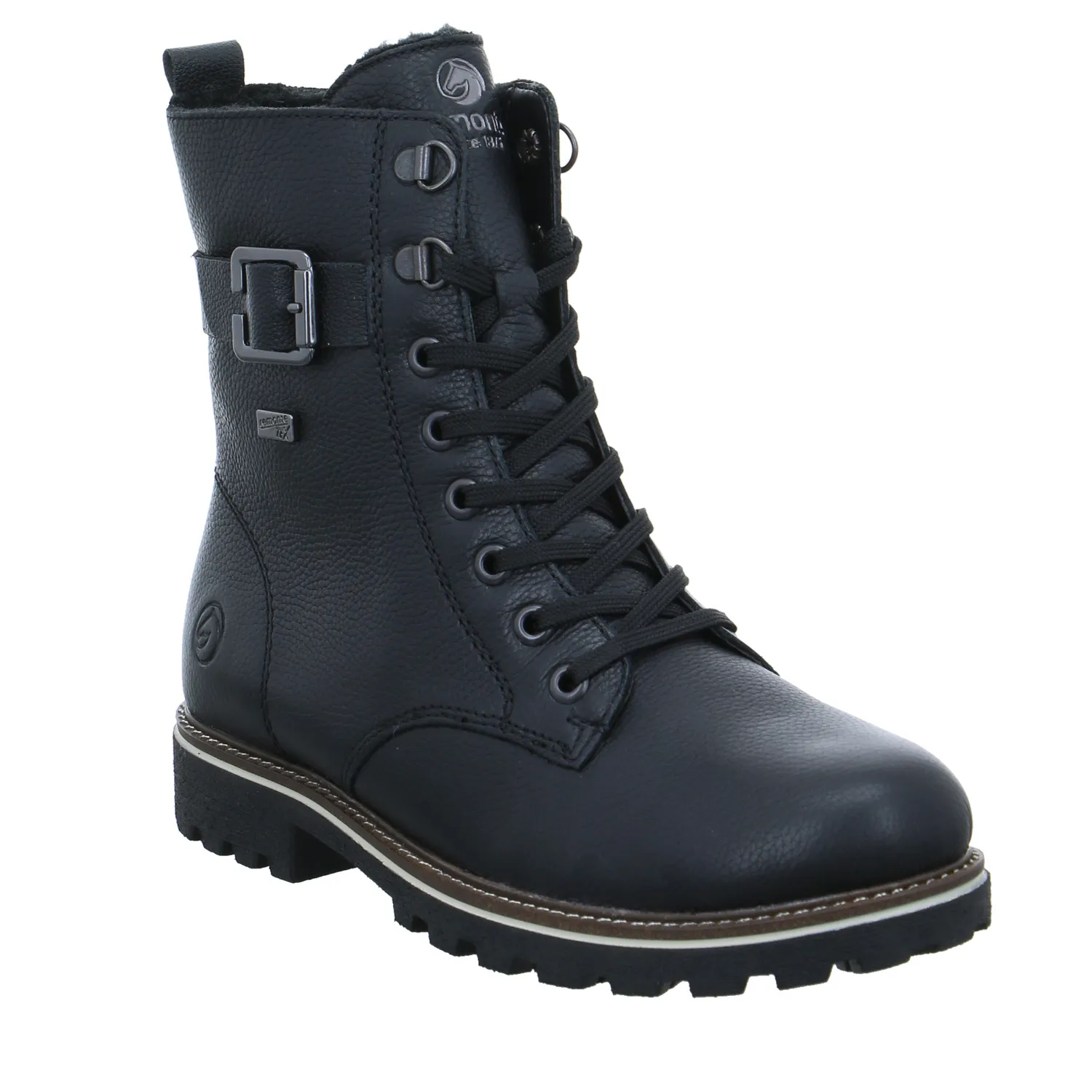 REMONTE Boot Schwarz Leder  mit TEX Membrane