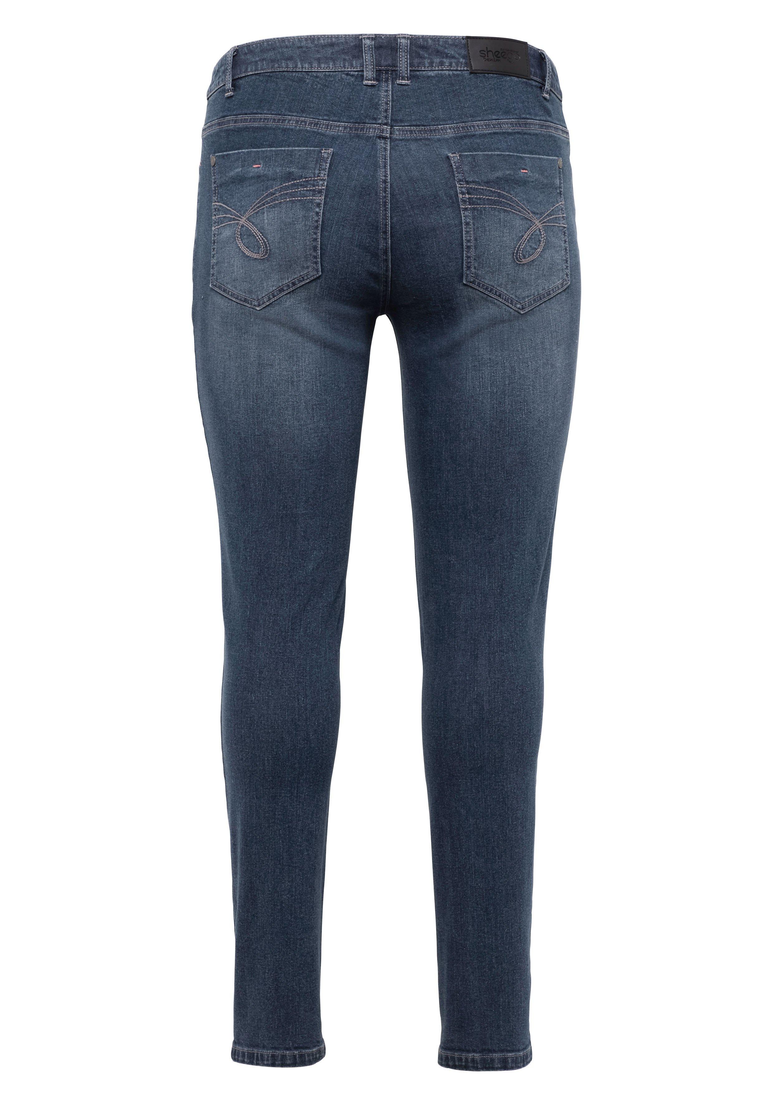 Schmale Stretch-Jeans mit Waschung