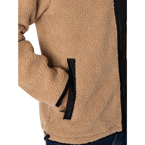 Schott - Chaqueta Polar De Borreguito Beige