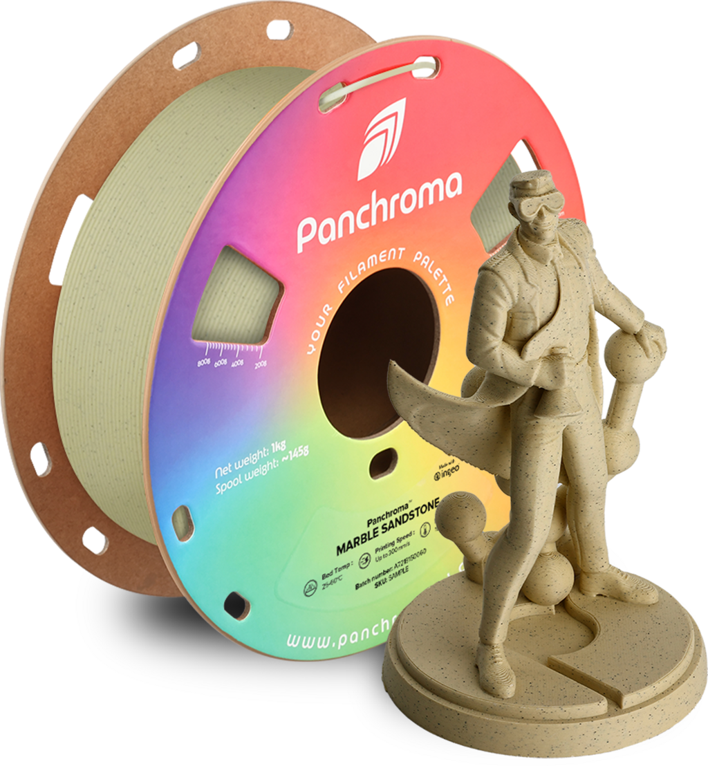 Polymaker  Panchroma™ PLA Marble Sandstone, 1,75 mm / 1000 g    Stein-Optik in Sandstone für einzigartige 3D Druckkunst