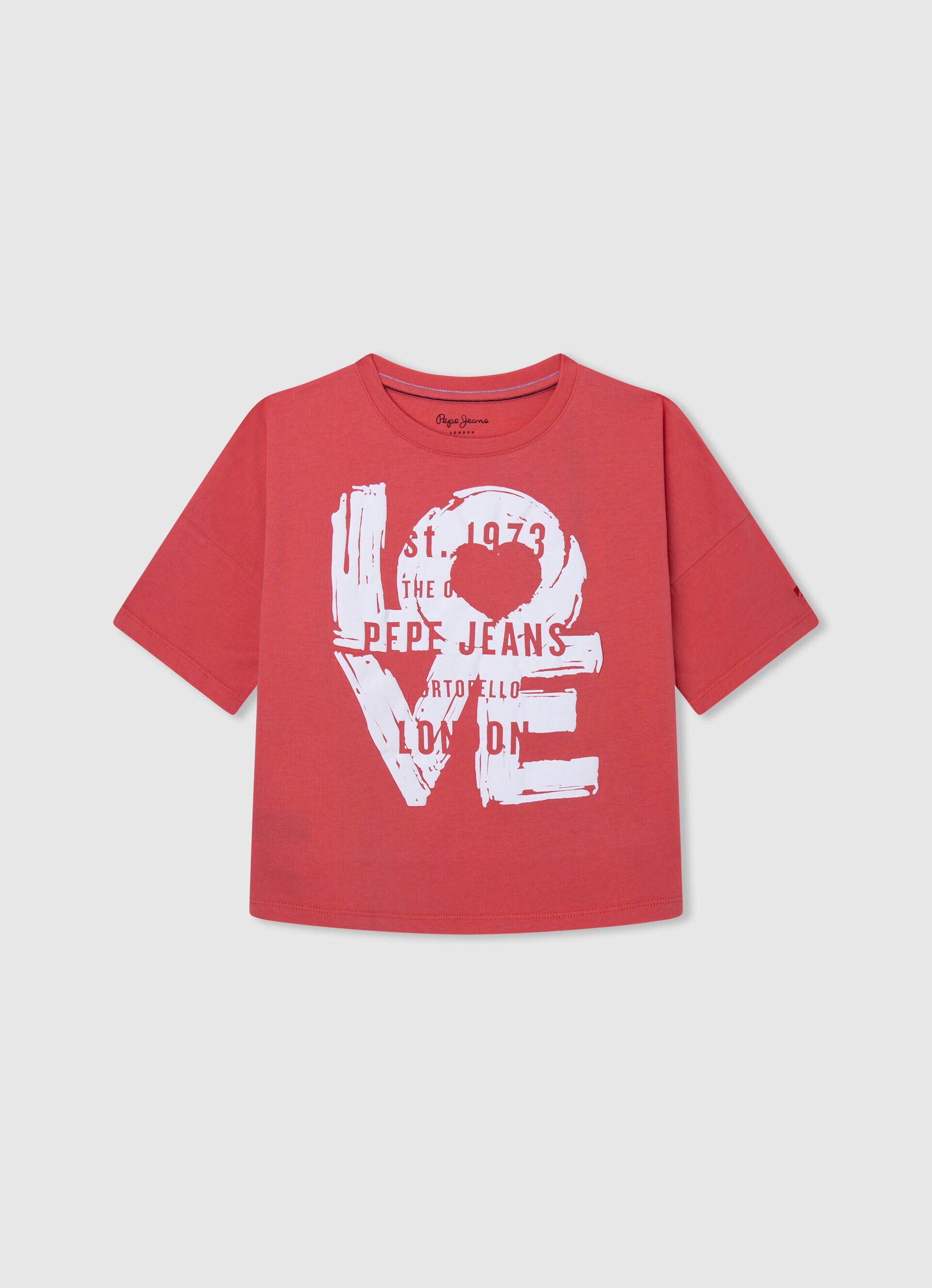 Camiseta estampada LOVE - vermelho estúdio