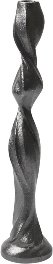 ferm LIVING Gale Candle Holder - H38 - Blackene Blackened aluminium