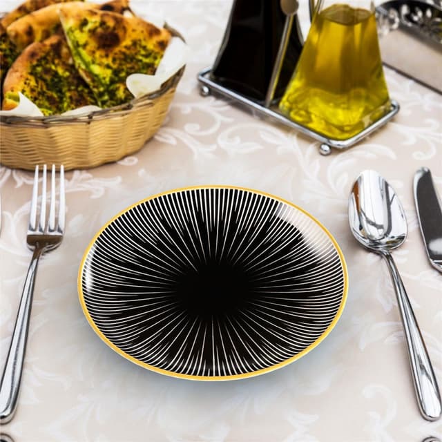 4x Porcelænstallerken Tallerken Serveringstallerken