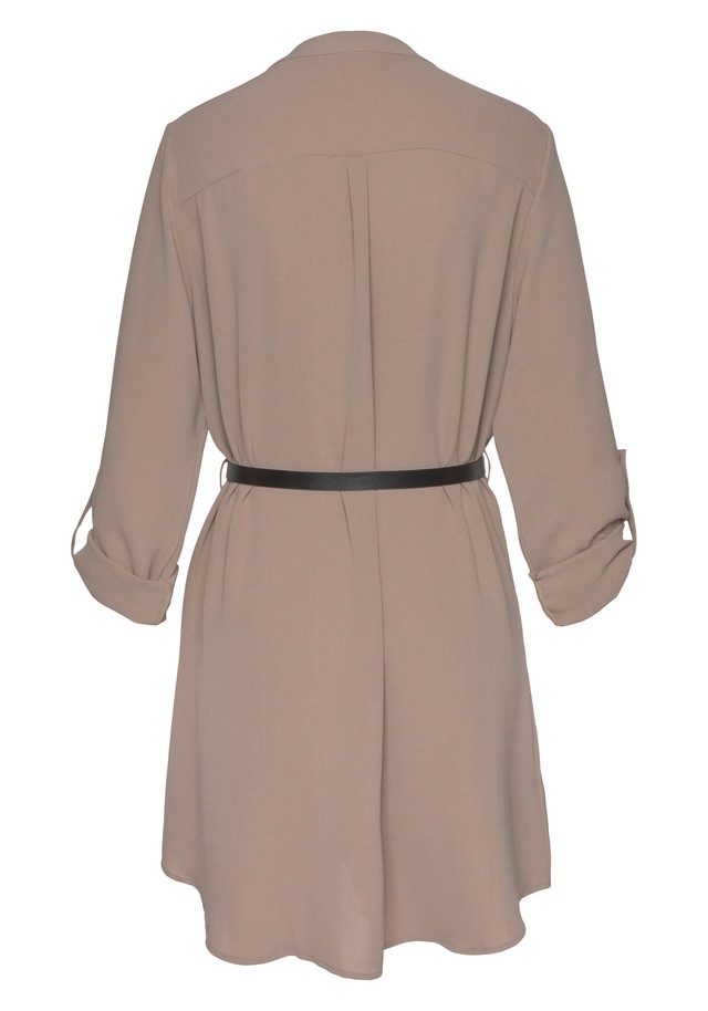 LASCANA Longbluse , aus glatter Ware, lockeres Blusenkleid