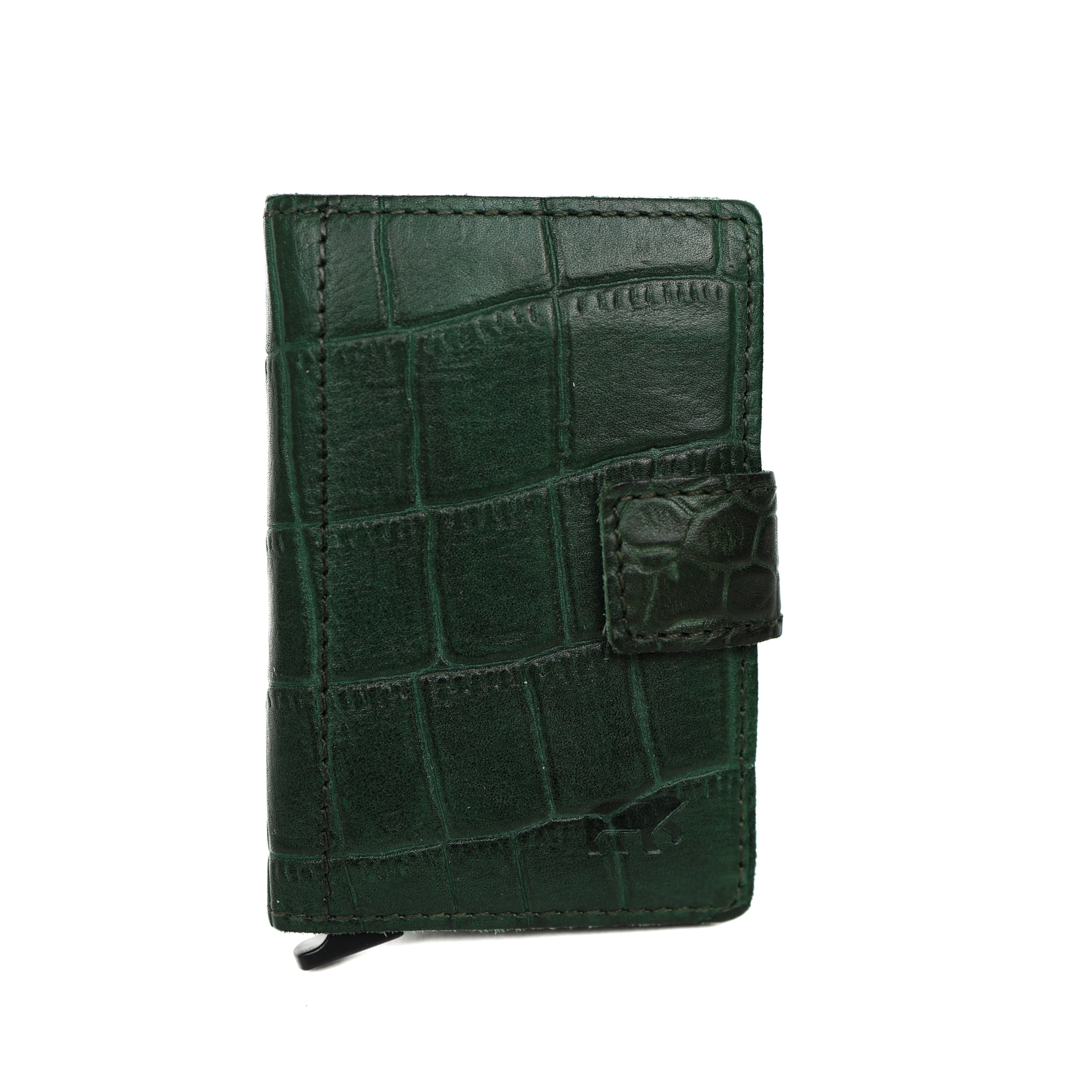 RFID Pasjeshouder 'Pip' groen croco Croco Groen