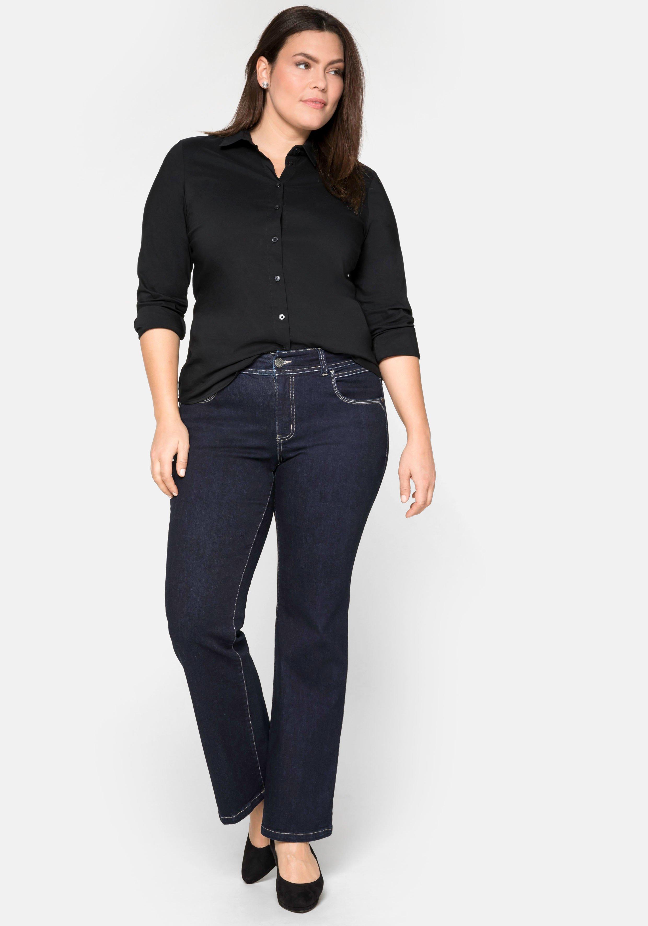 Bluse in leicht tailliertem Schnitt, mit Stretchanteil