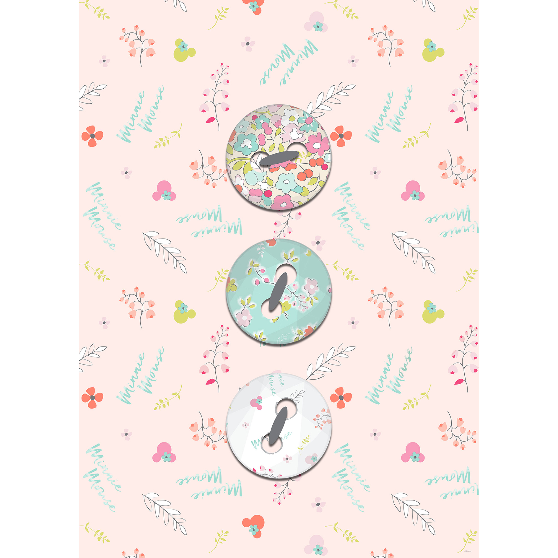 Wandbild MINNIE MOUSE BUTTONS - 50x70 cm