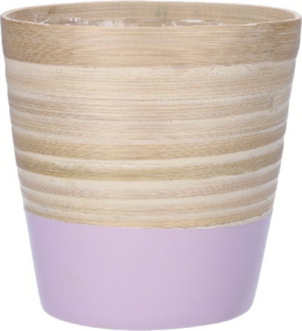 Duif bloempot Mambu naturel / paars D 13 H 13 cm