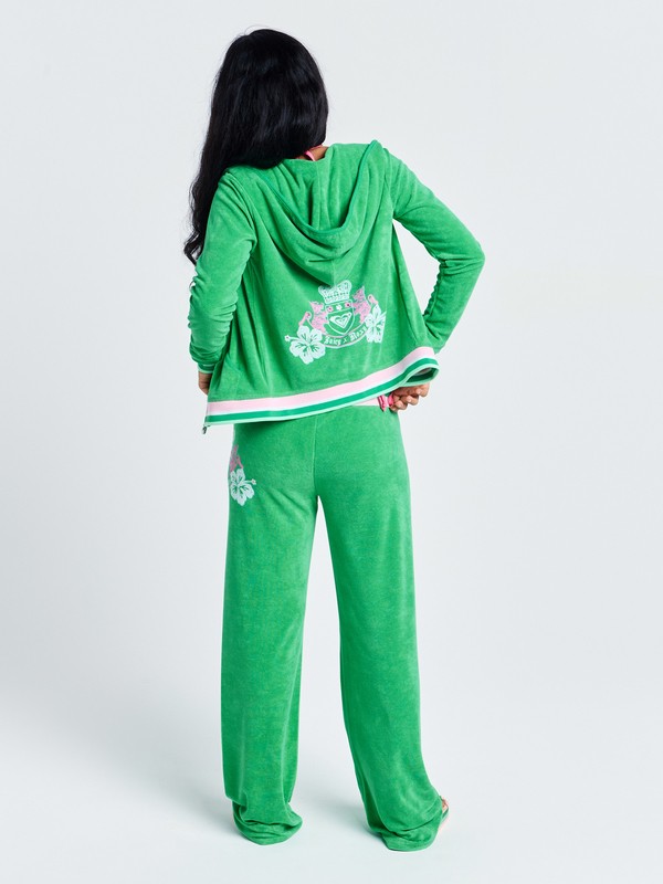 Roxy X Juicy Couture Sweat à capuche zippé Vert Femme